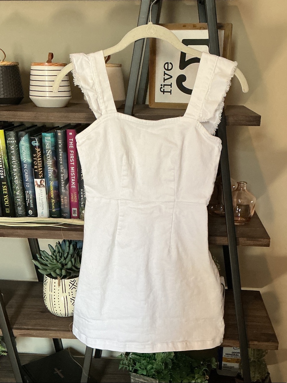 Show Me Your MuMu Ruthie Ruffle White Mini Dress Size XS